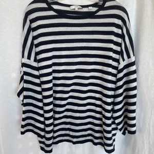 Vince Stripe Boxy Wool & Cashmere Sweater